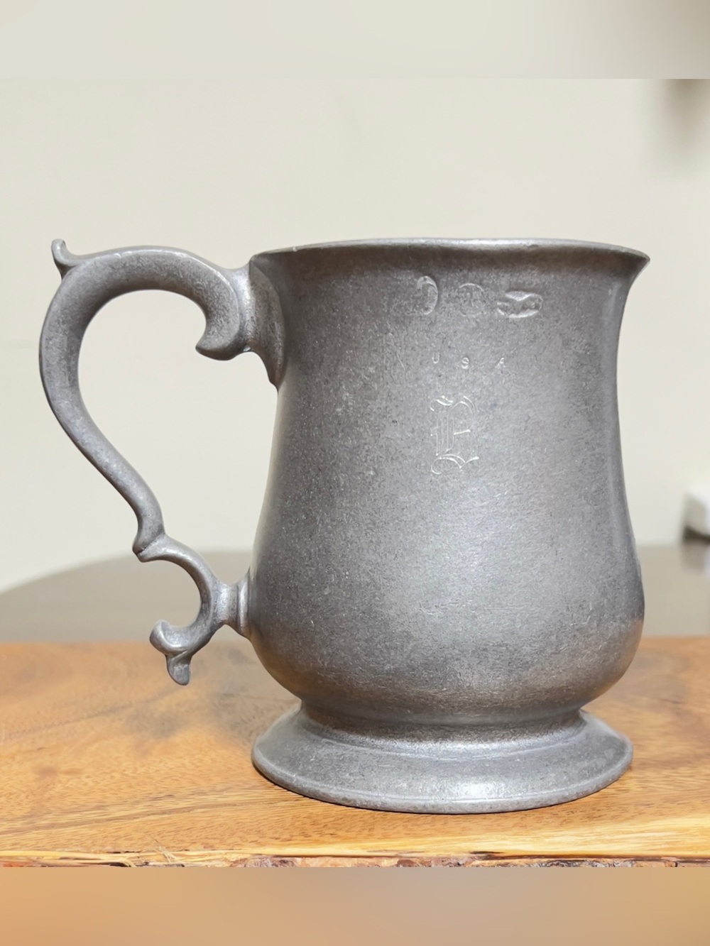 Wilton Armetale Pewter RWP Tavern Tankard Mug 14oz Monogram P